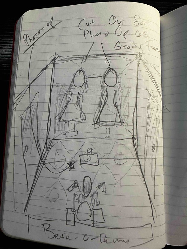 Original sketch for The Shining diorama